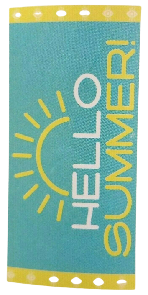 TARGET BRAND Sea Green and Yellow Beach Towel Hello Summer 28 X 58 Inches
