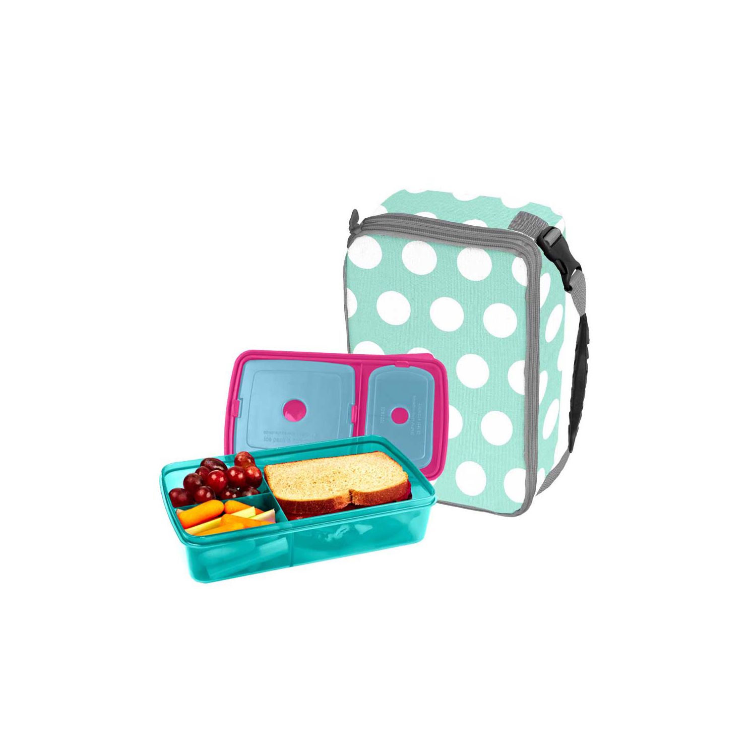 Fit & Fresh Bento Lunch Set, Beach Dot Blue