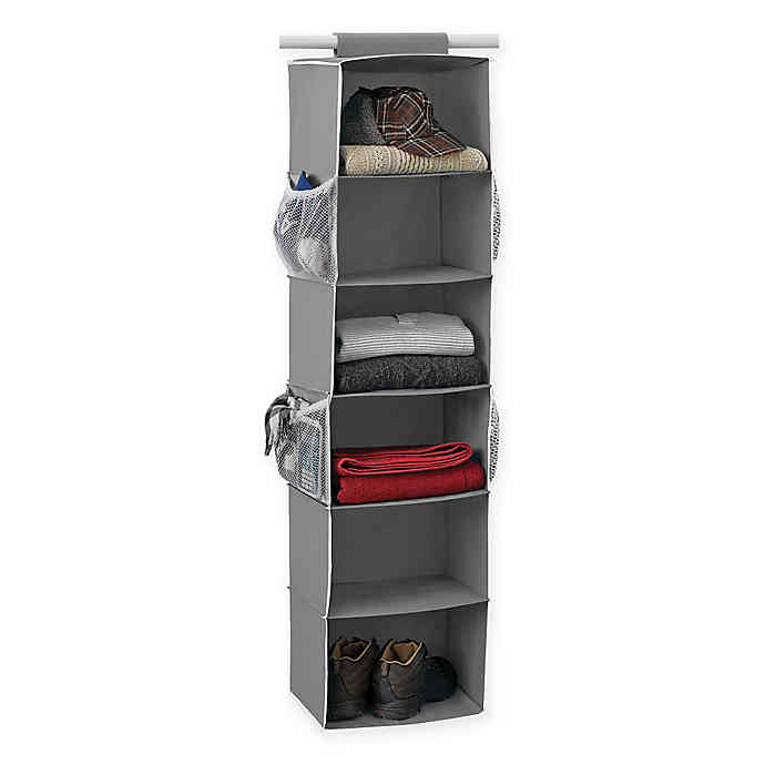 Studio 3B 6Shelf Hanging Sweater Organizer in Grey
