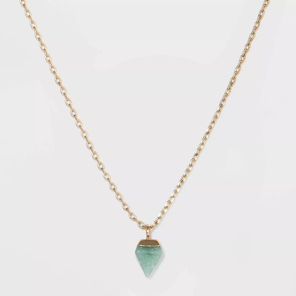 UNIVERSAL THREAD SemiPrecious Gold Charm Necklace