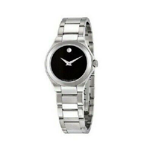 MOVADO Women's Classic Silver/Black Stainless Steel Watch | Model 606334