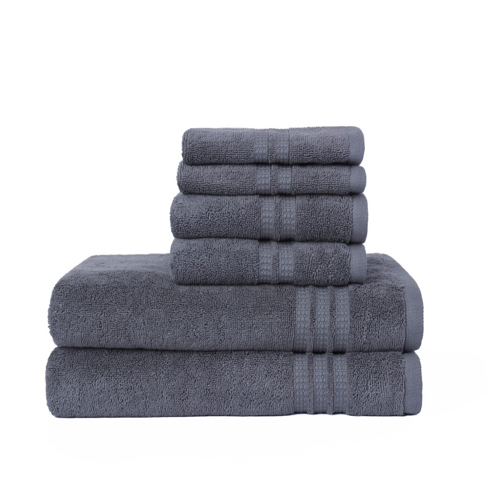 LOFT BY LOFTEX MODERN HOME TRENDS 6PIECE TOWEL SET IN GREY