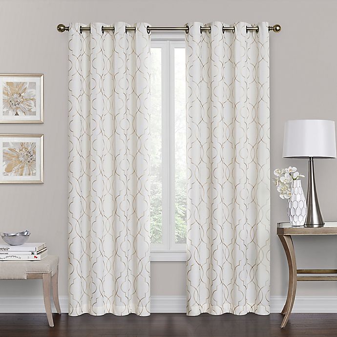 DESIGN SOLUTIONS Brent Grommet 100% Blackout 63Inch Window Curtain Panel in Ivory