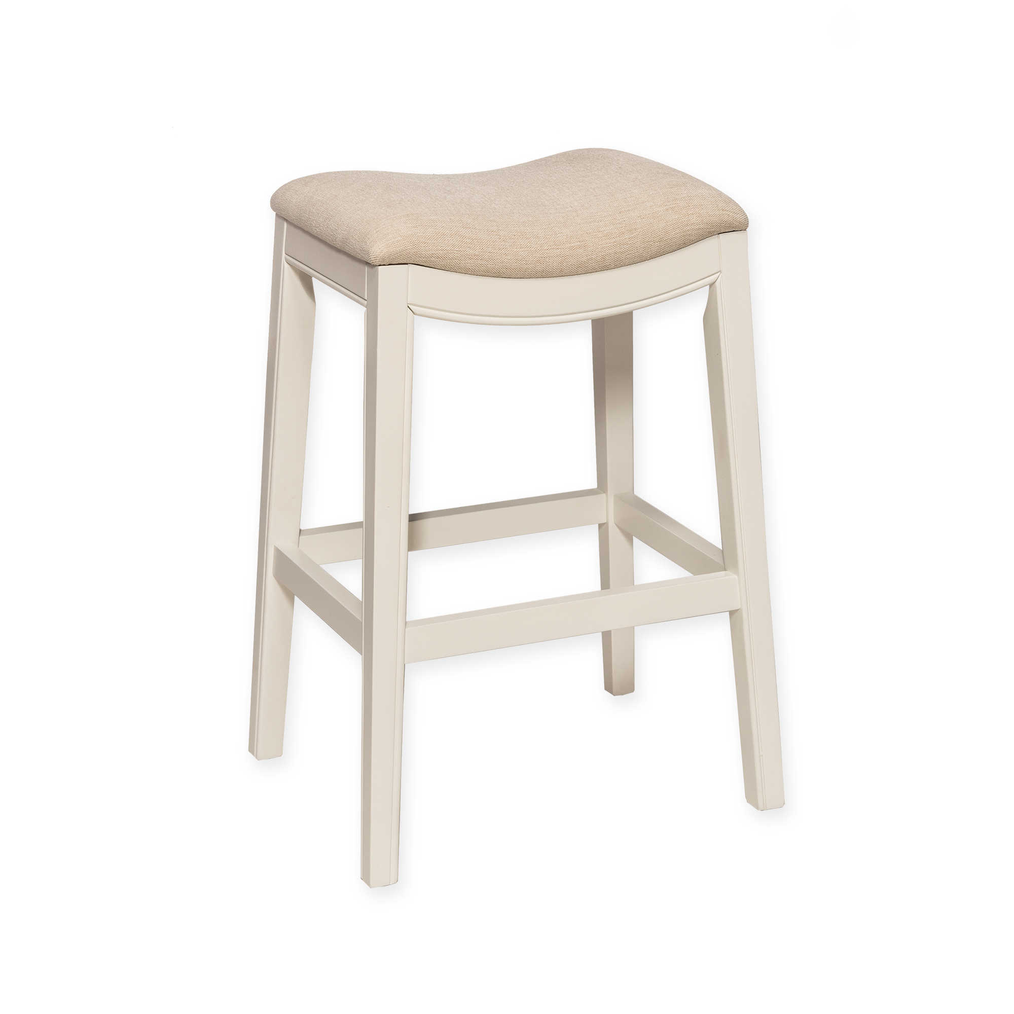 Kenton 30Inch and 26Inch Backless Barstool (white, 26'')