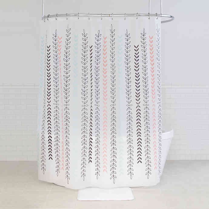 SPLASH HOME Westeria PEVA Shower Curtain in Blue