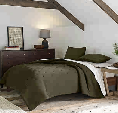 ED Ellen Degeneres Marina Standard Sham In Evergreen Dark Green