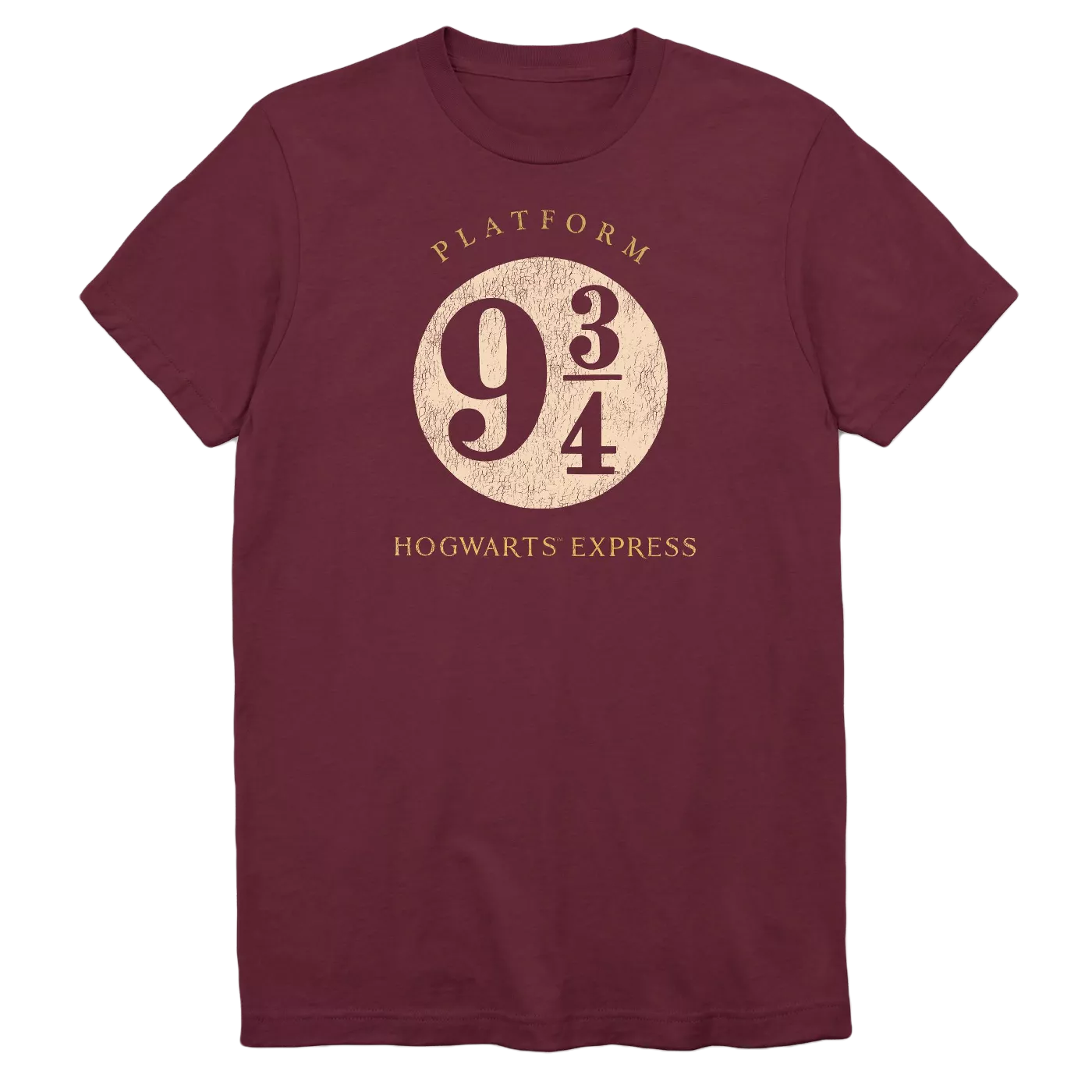 WARNER BROS. Men's Harry Potter Hogwarts Express Short Sleeve Graphic TShirt in Maroon size Large