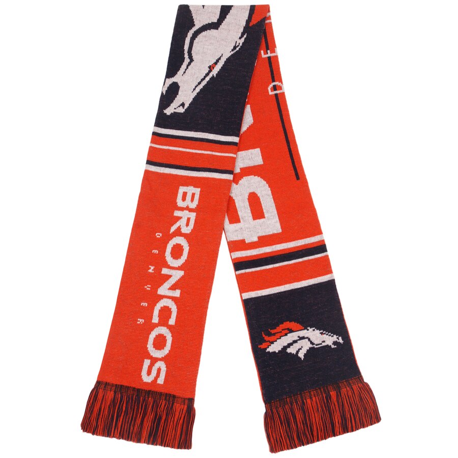 FOCO Men's Denver Broncos Color Block DoubleSided Scarf