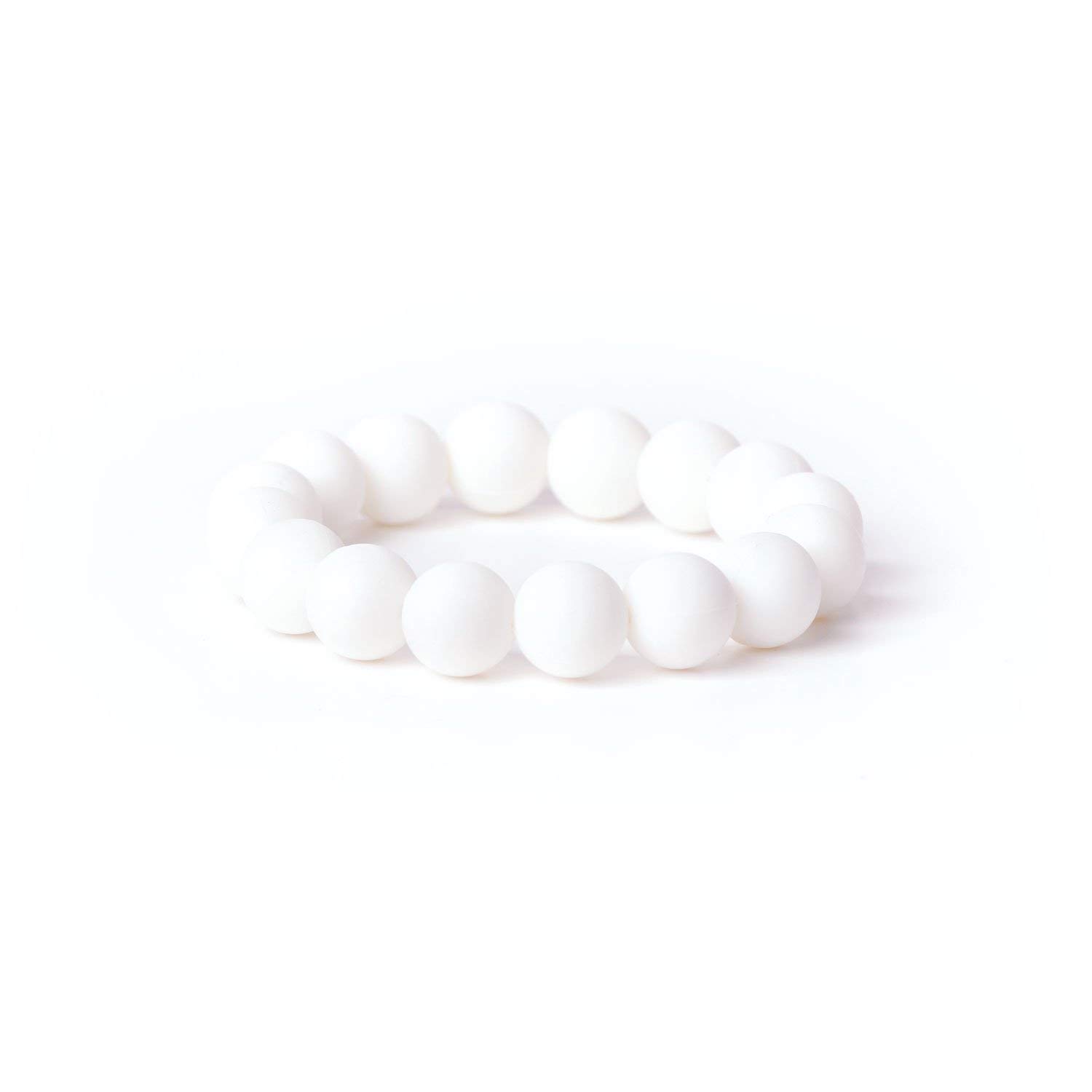 BUMKINS Tondo Silicone Teething Bracelet In White