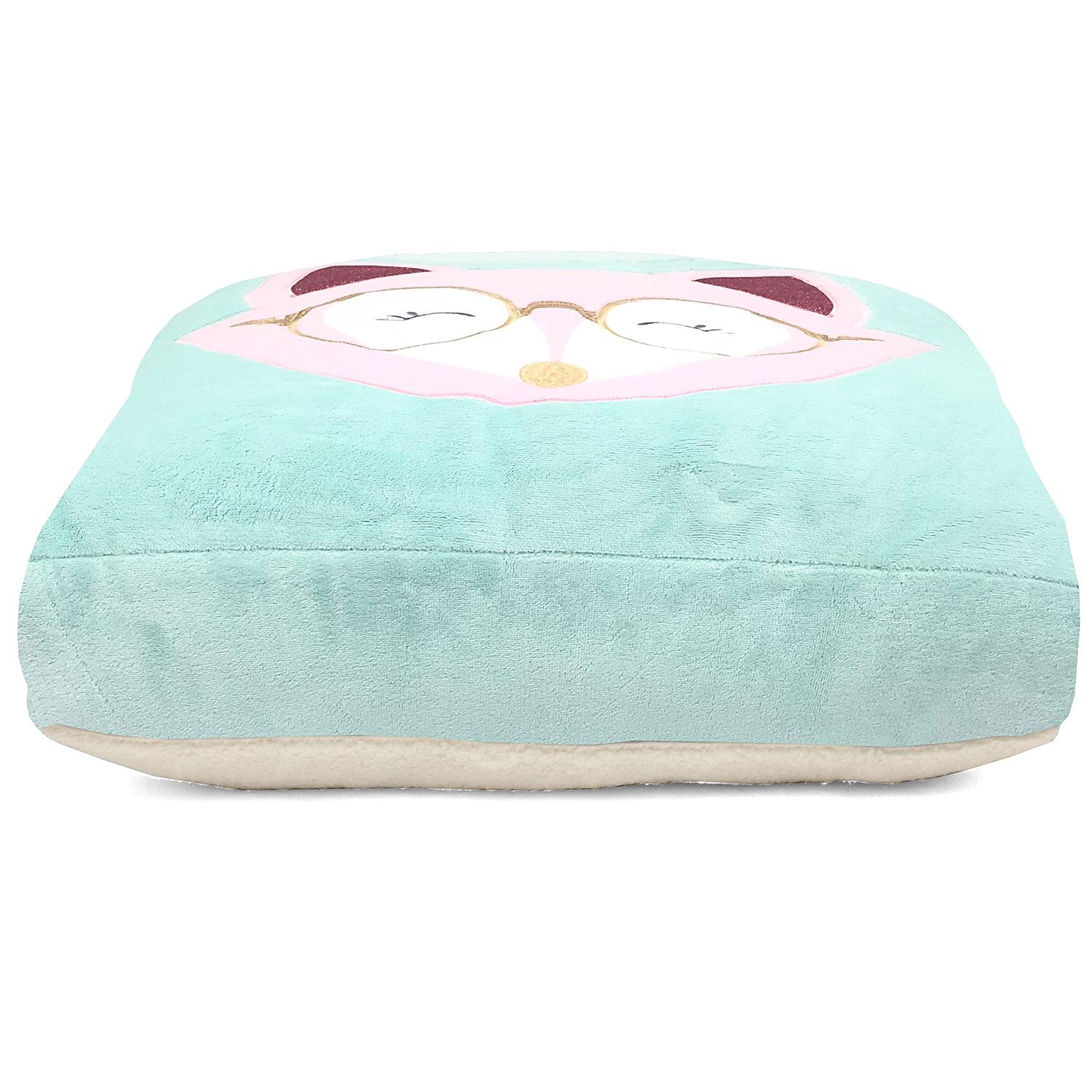 AMERICAN KIDS Sherpa Floor Pillow In Mint Fox