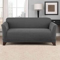 SURE FIT Modern Chevron Loveseat Slipcover in Gray