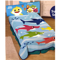 BABY SHARK Pinkfong Full Underwater Friends Bed Blanket