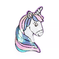 LOVE 2 DESIGN Sequins Unicorn Throw Pillow Purple
