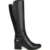 SOUL Naturalizer Ladies Tall Kona Black Leather Boot in Black, 8M