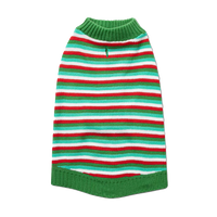 WONDERSHOP Green and Red Stripe Holiday Dog and Cat Sweater in Large