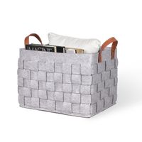 Bintopia Gray Felt Woven Bin