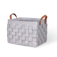 Bintopia Gray Felt Woven Bin
