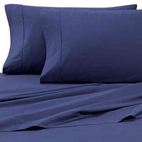 Heartland HomeGrown 325ThreadCount Cotton Percale Standard Pillowcase in Navy