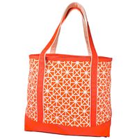 Dawn Patrol Canvas Carry All Tote Bag In Coral