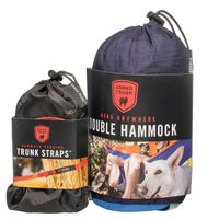 Double Parachute Nylon Hammock with Strap by Grand Trunk in Navy/ Light Blue