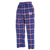 NFL New York Giants Men's 2XLarge Flannel Plaid Pajama Pant with Left Leg Team Logo