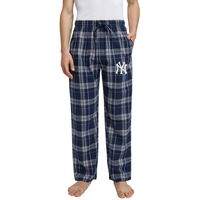 NFL New York Yankees Men's 2XL Flannel Plaid Pajama Pant with Left Leg Team Logo