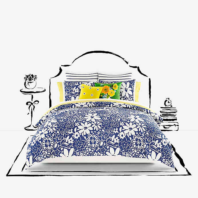 KATE SPADE NEW YORK MONACO TWIN COMFORTER SET IN CORNFLOWER