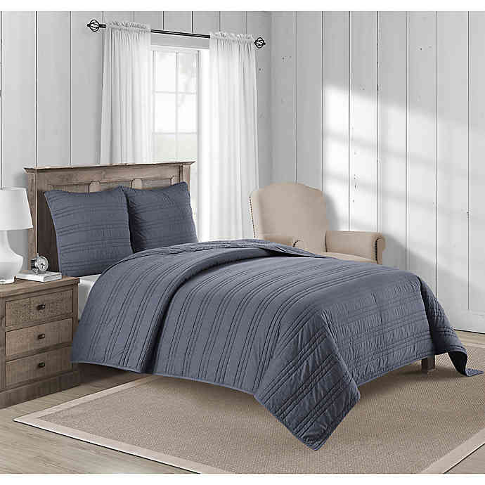 BRIDGE STREET RILEY FULL/QUEEN COVERLET IN INDIGO