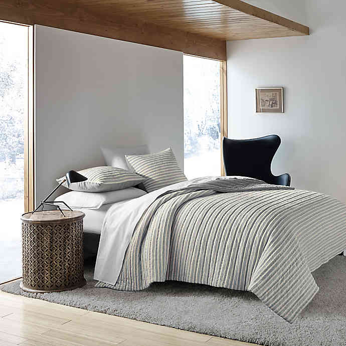 ED ELLEN DEGENERES HORIZON TWIN QUILT IN GREY