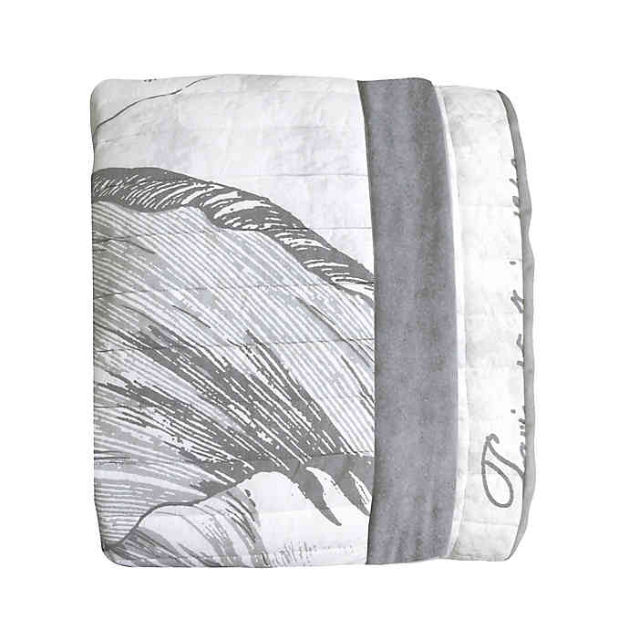NEW YORK BOTANICAL GARDEN MERIAN TULIP TWIN QUILT IN NATURAL