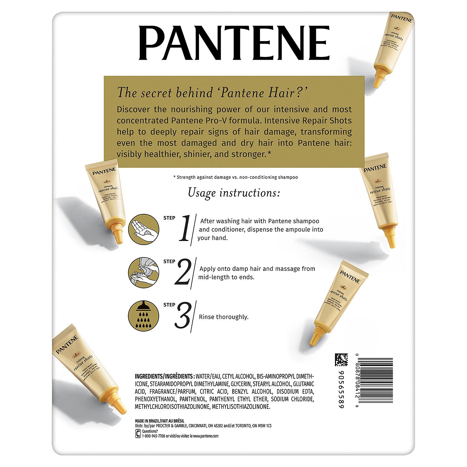 Pantene ProV Intense Rescue Shots Hair Ampoules for Intensive Repair