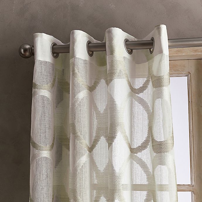 PERI HOME Marni 84 Inch Grommet Sheer Window Curtain Panel in Linen