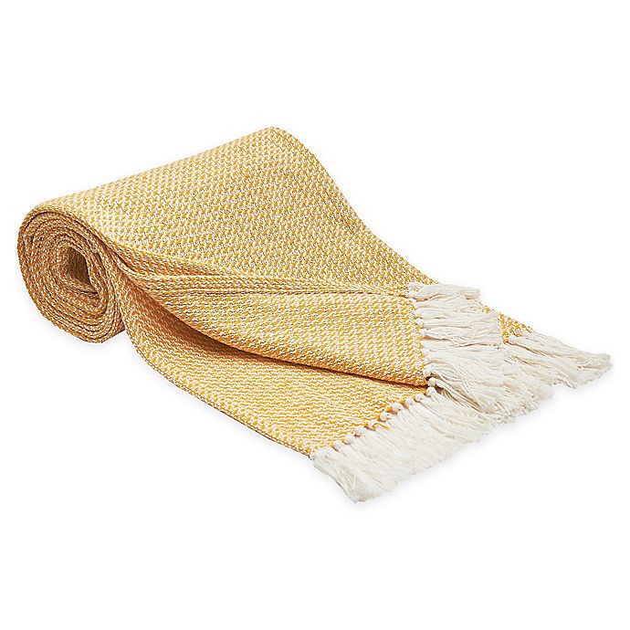 CAROL & FRANK Langford Throw Blanket in Canary