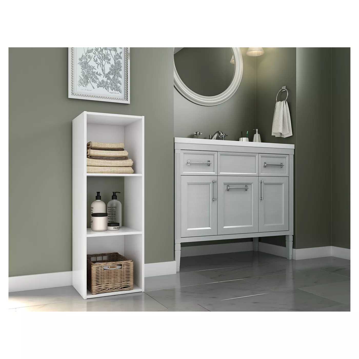 Room Essentials 11 Inch 3Cube Organizer Shelf In White