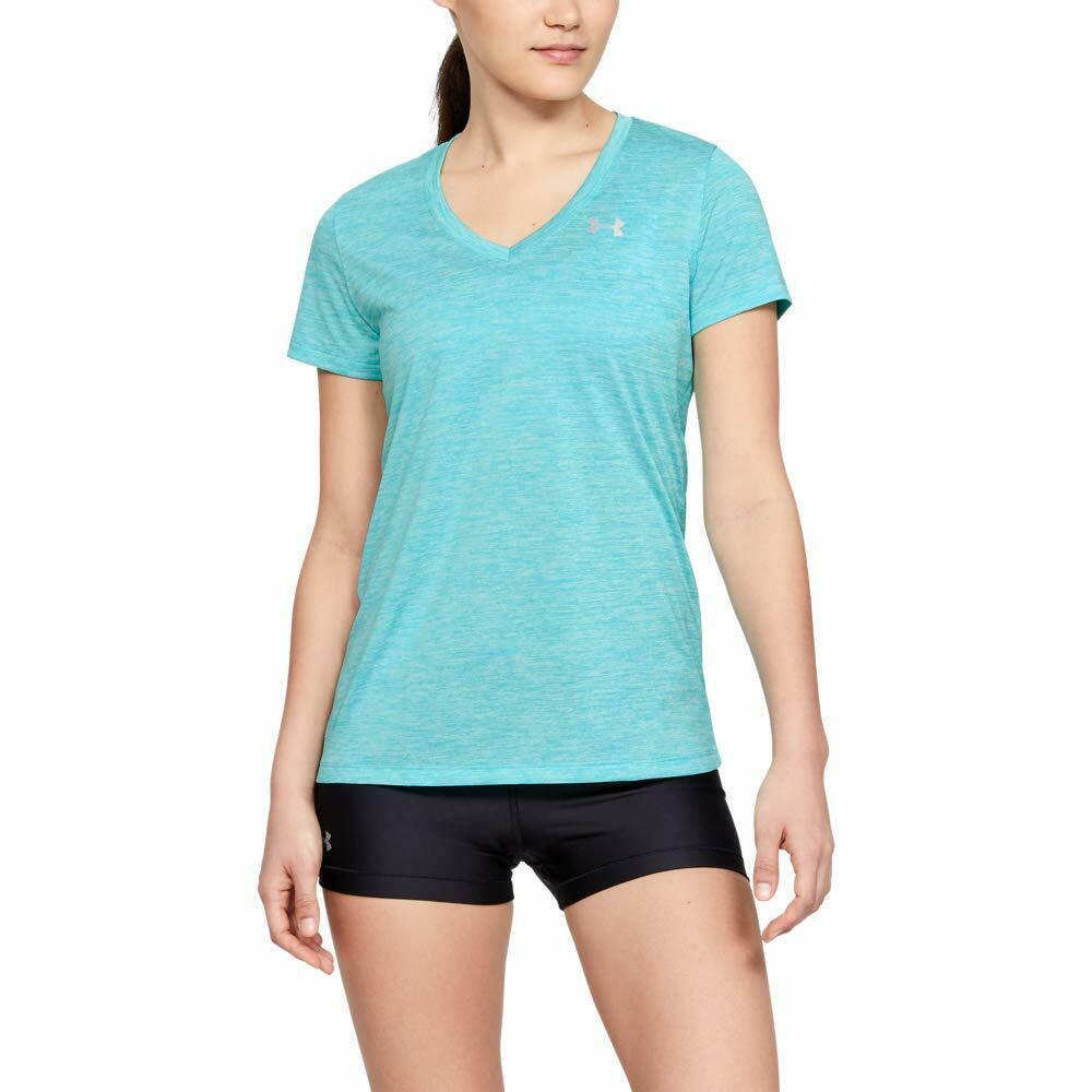 Under Armour Women's Tech Short Sleeve VNeck In Breathtaking Blue, XL