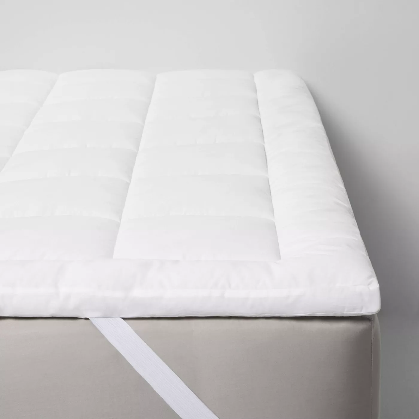 Queen Quilted Pattern Mattress Pad Made By Design, White