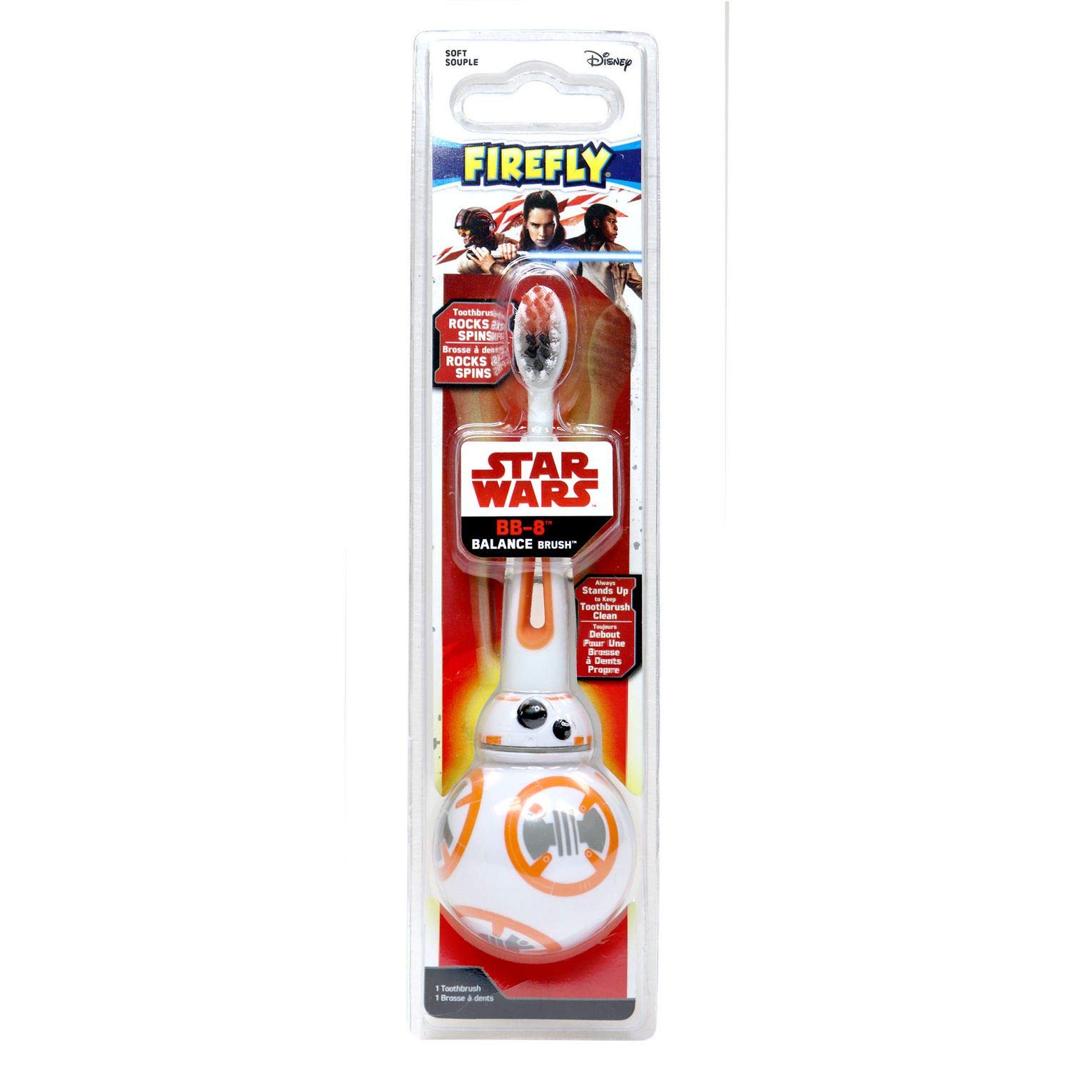 Firefly Star Wars BB8 Balance Kids Toothbrush, Soft