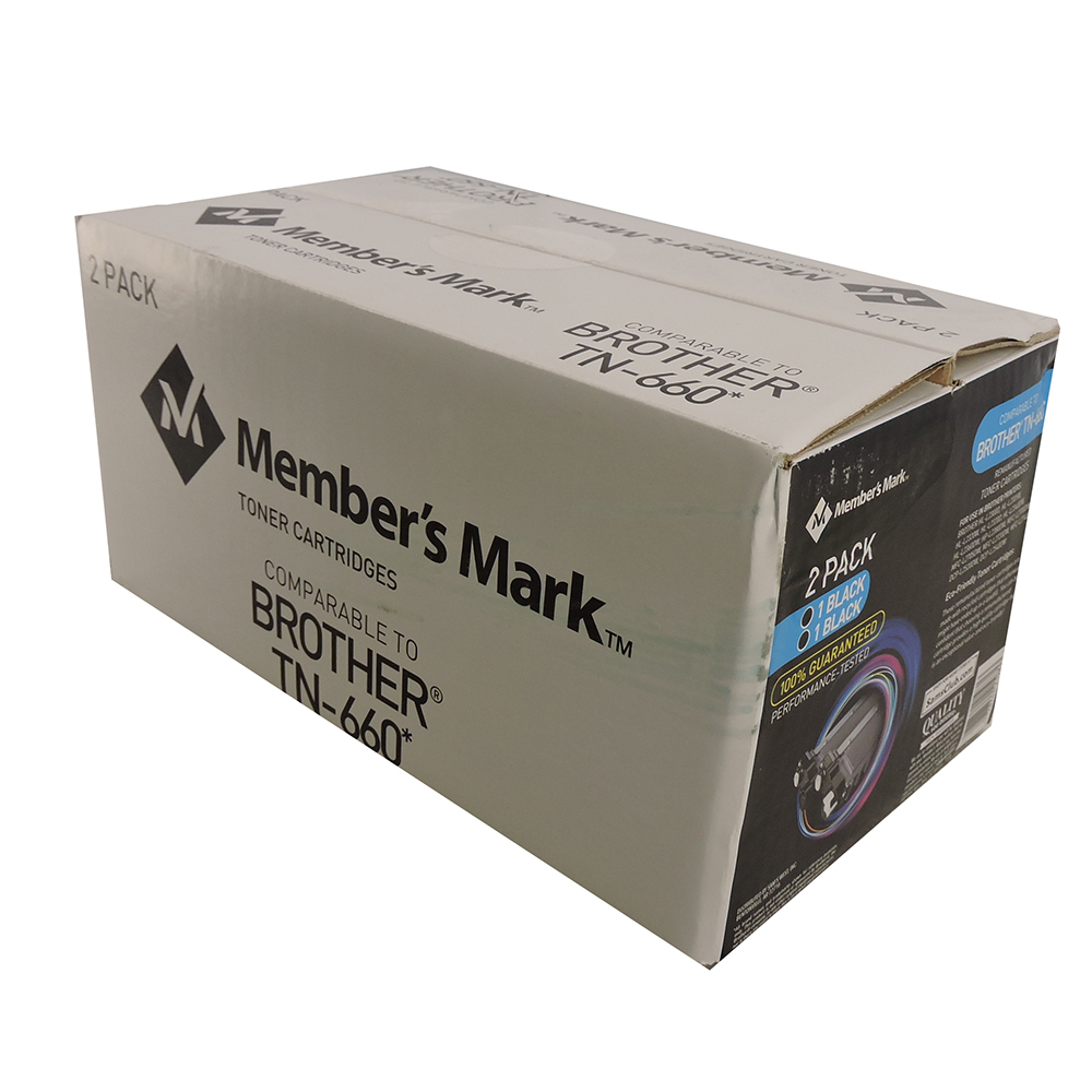 Member's Mark Remanufactured Brother TN660 (2 pk., 2 Black Toner Cartridges)