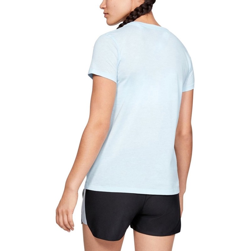 Under Armour Womens Active Sportstyle Logo Graphic Crew Shirt in Neon Grey, Size Large