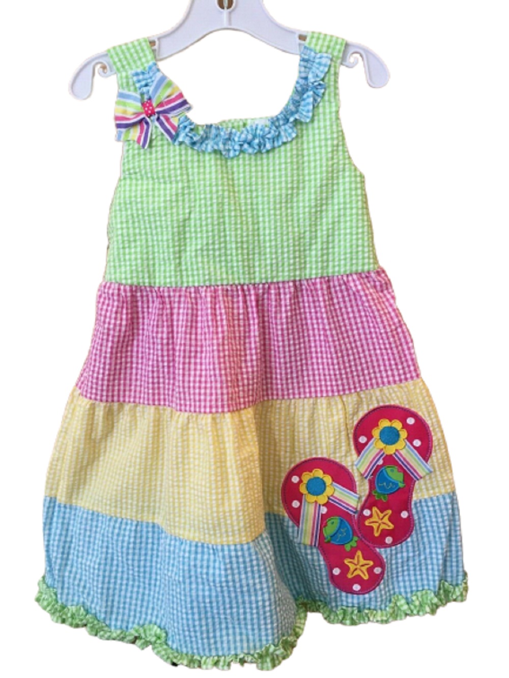 Emily Rose Flip Flop Sundress in Lime, Size 4T