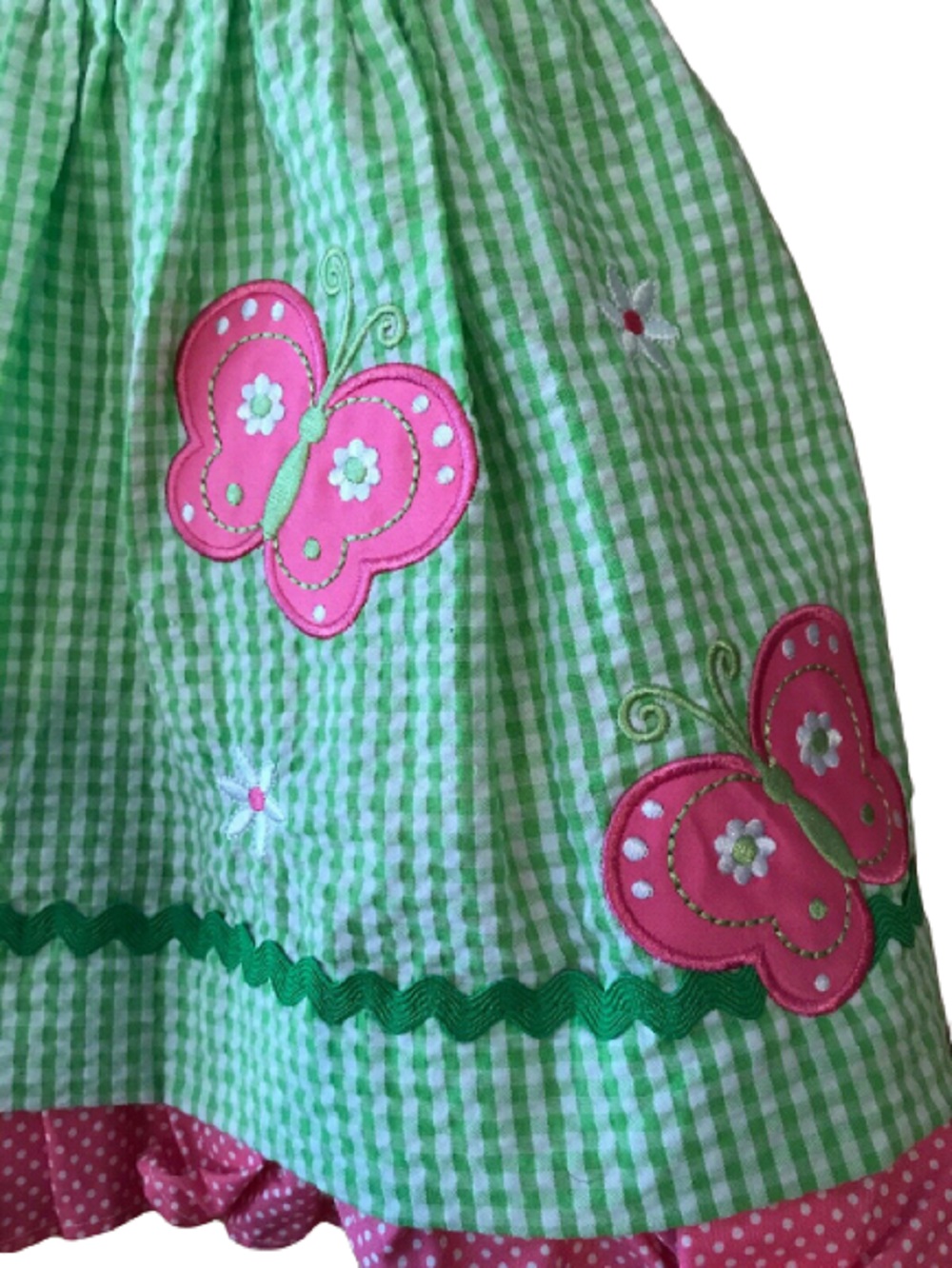 Emily Rose Butterflies Sundress in Lime, Size 12M