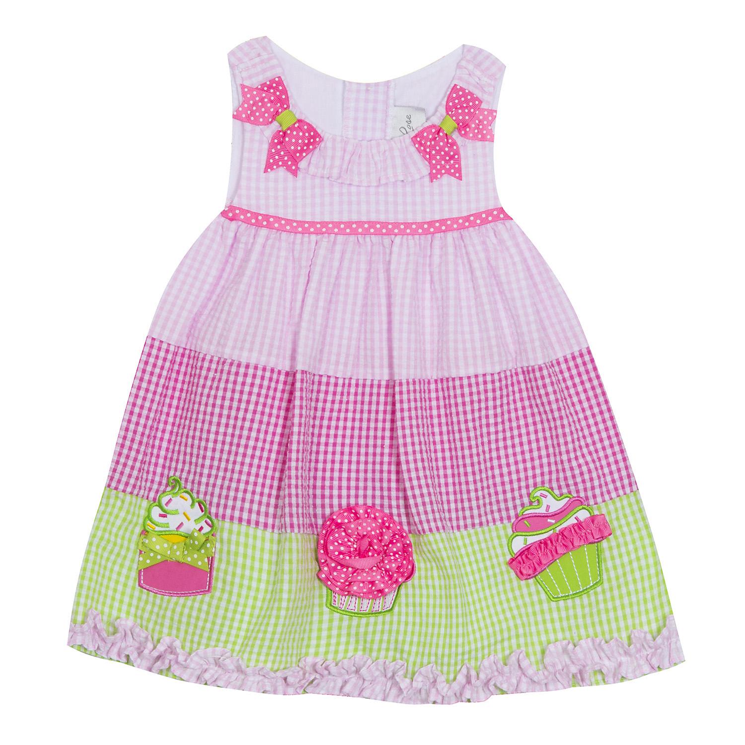 Emily Rose Seersucker Cupcake Dress in Pink, Size 12M