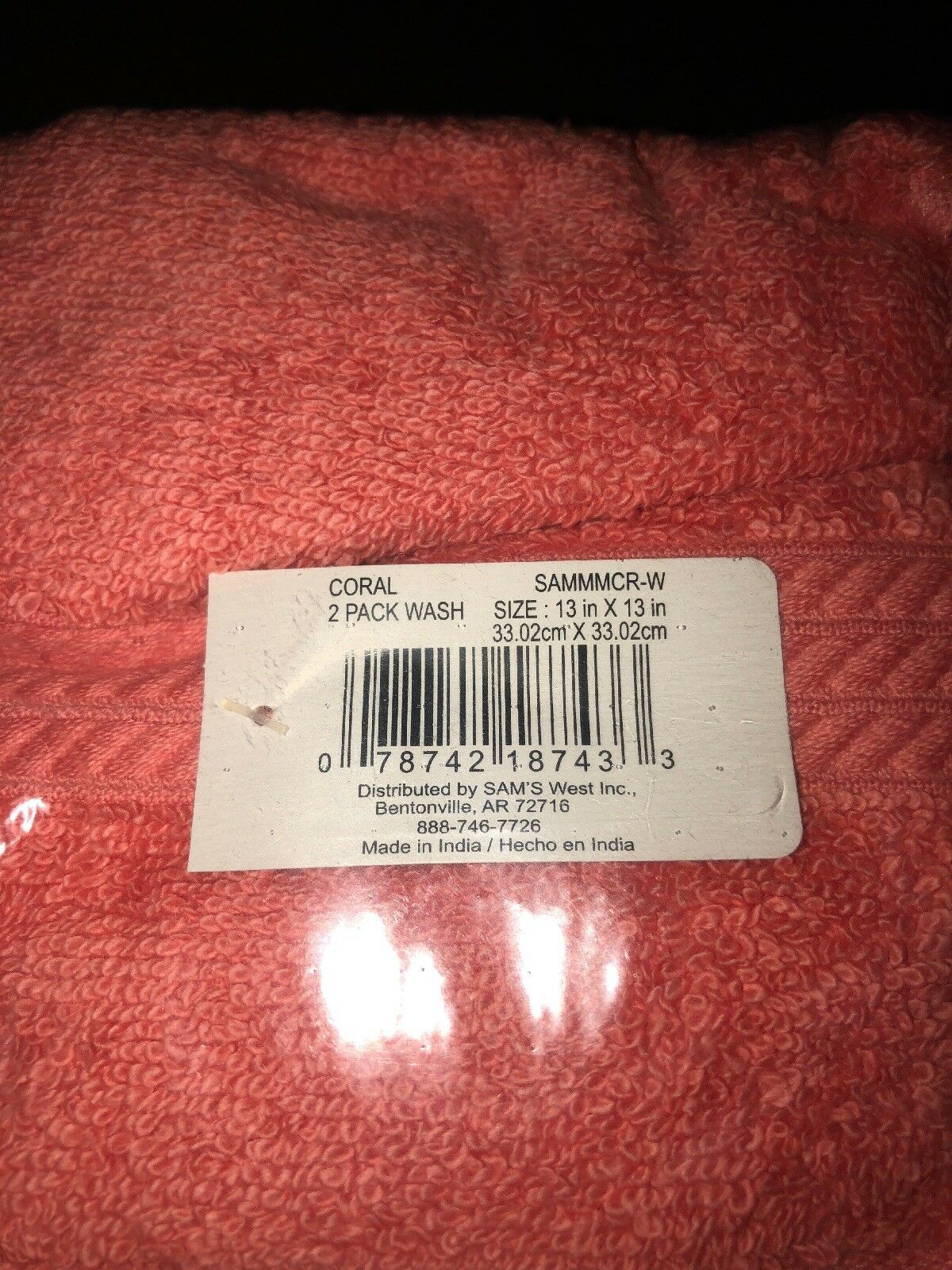 HOTEL PREMIER COLLECTION LUXURY WASHCLOTH, 2 PACK CORAL