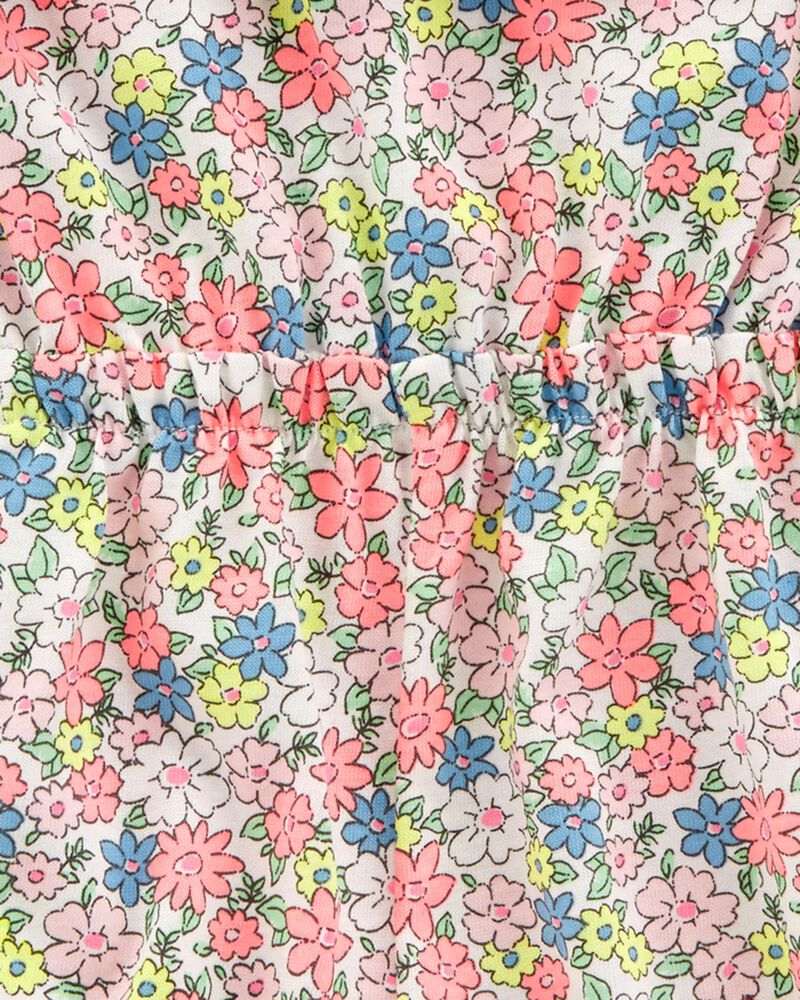 Carter's Baby Girl Floral Ruffle Tank Romper in Multi, Size 6m