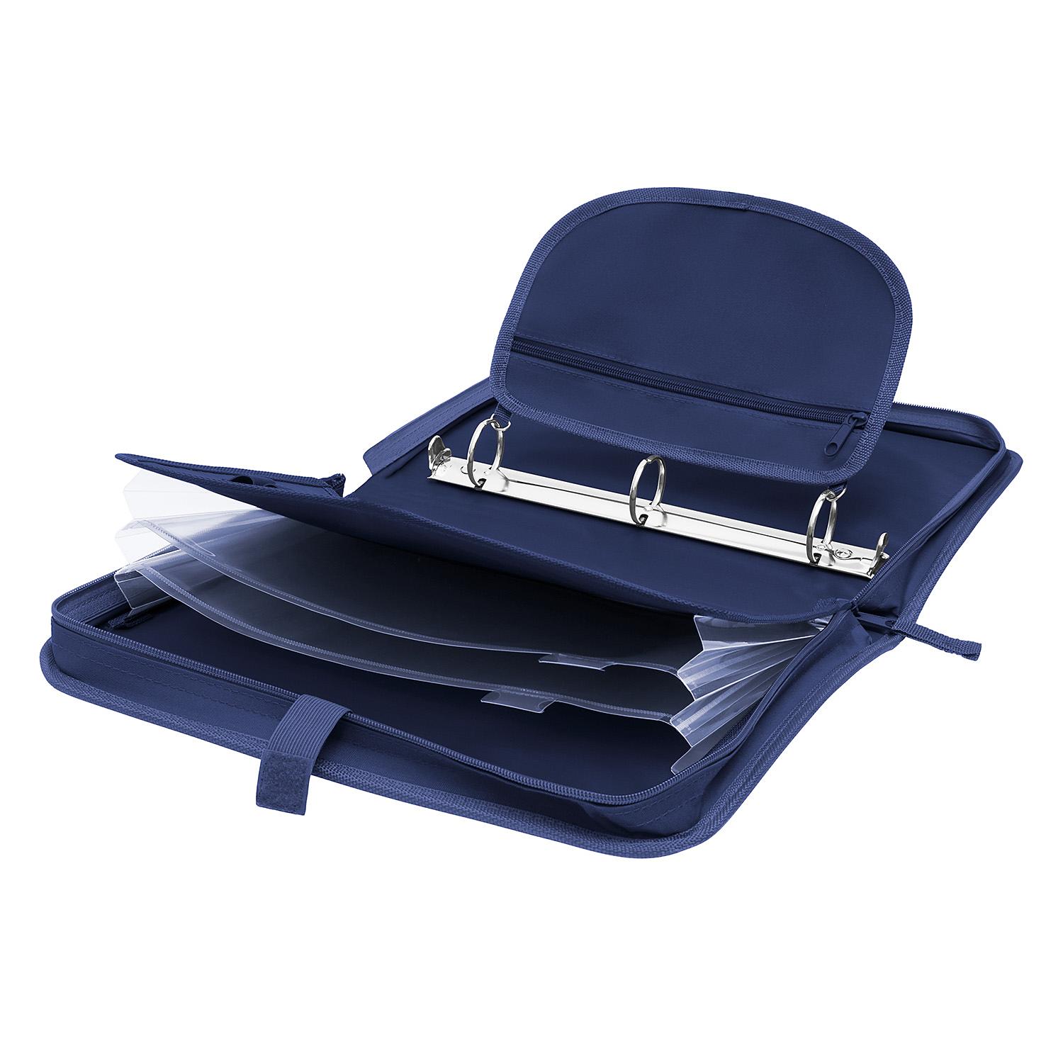 Travelway 3 Ring 1.5 inch Binder with Zipper in Navy
