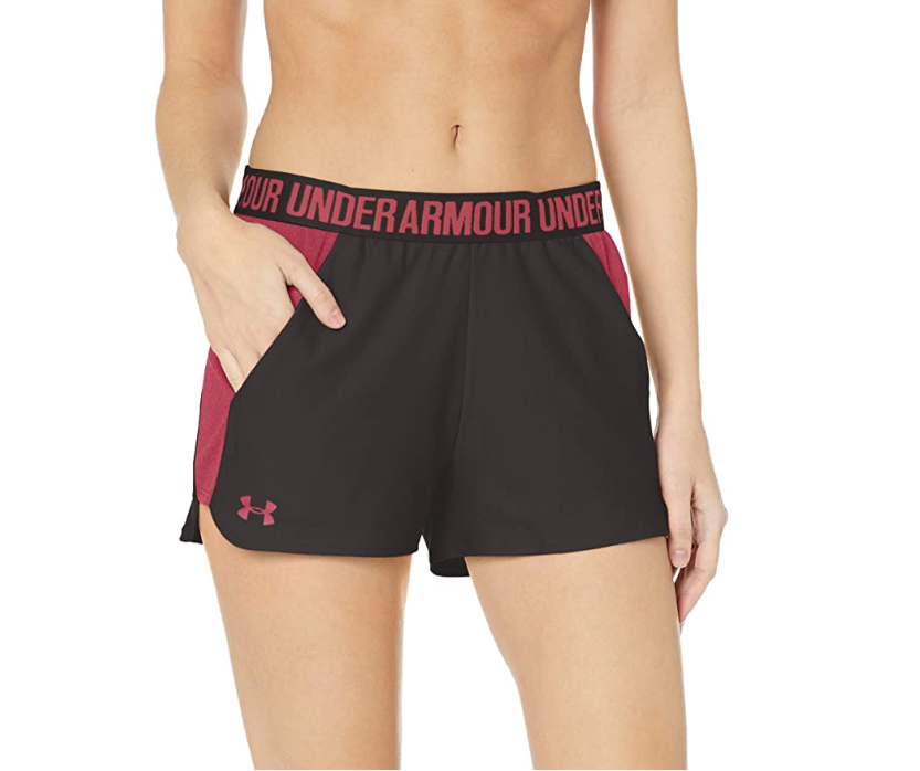 Under Armour Women's Play Up Shorts 2.0 in Pink, XL