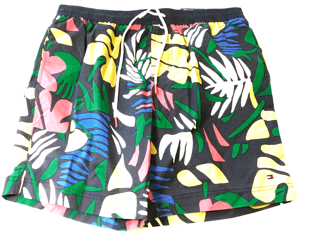 Tommy Hilfiger Men's Tropical Graphic Swim In Trunks Snow White, S