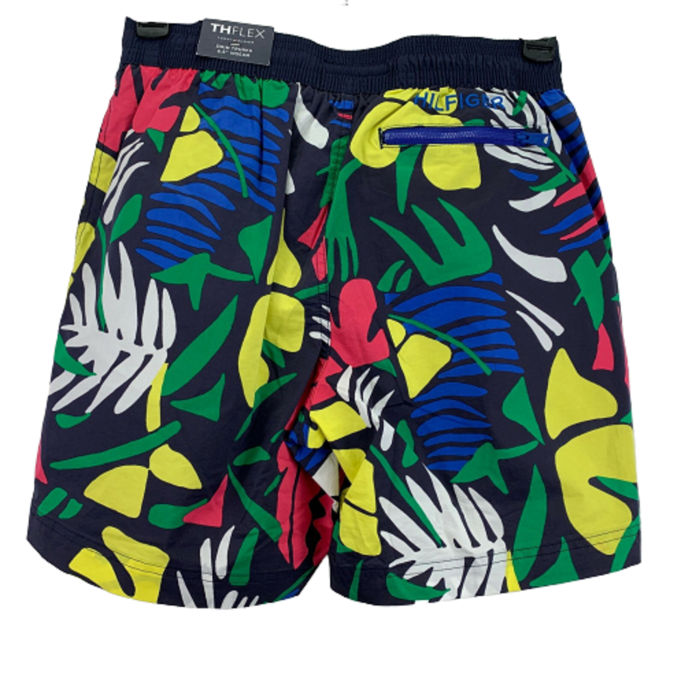 Tommy Hilfiger Men's Tropical Graphic Swim In Trunks Snow White, S