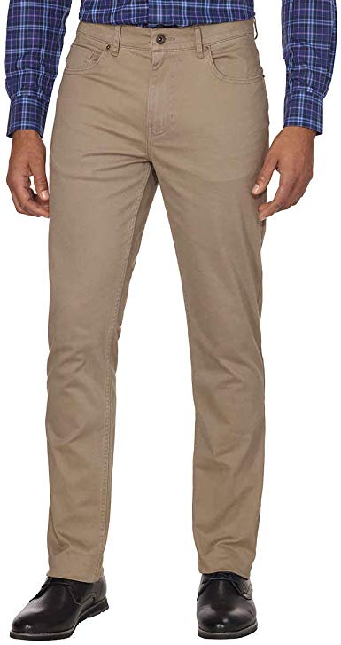 DKNY Men's 5Pocket Bedford Slim Straight Pants, Fallen Rock 32W X 32L