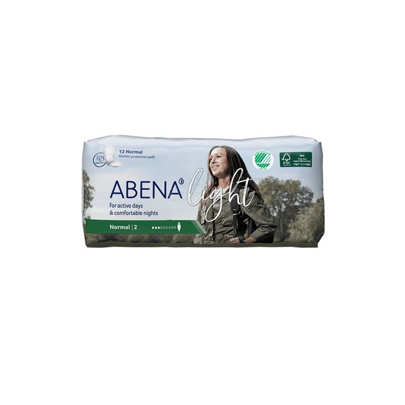 ABENA Light Premium Incontinence Pad, Normal 2, 12 Count